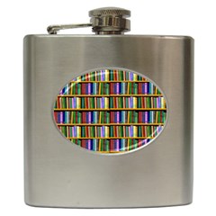 Books On A Shelf Hip Flask (6 oz)