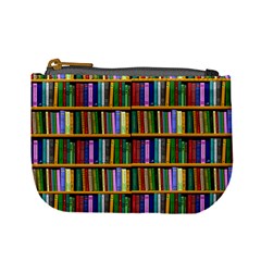 Books On A Shelf Mini Coin Purse by TetiBright