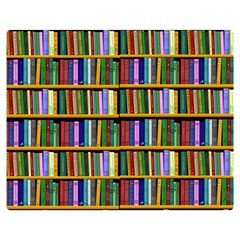 Books On A Shelf Premium Plush Fleece Blanket (Medium)