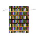 Books On A Shelf Lightweight Drawstring Pouch (M) Back