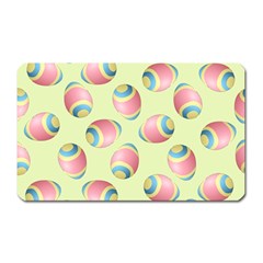 Colorful Easter Eggs Pattern Green Magnet (rectangular) by TetiBright