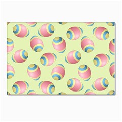 Colorful Easter Eggs Pattern Green Postcard 4 x 6  (pkg Of 10) by TetiBright