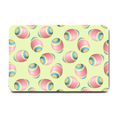 Colorful Easter Eggs Pattern Green Small Doormat by TetiBright