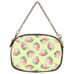 Colorful Easter Eggs Pattern Green Chain Purse (two Sides) by TetiBright