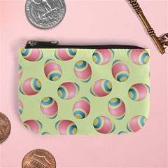 Colorful Easter Eggs Pattern Green Mini Coin Purse by TetiBright