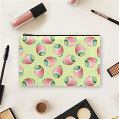 Colorful Easter Eggs Pattern Green Cosmetic Bag (medium) by TetiBright