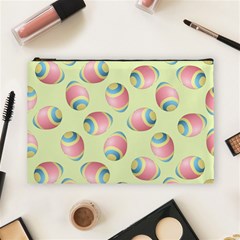 Colorful Easter Eggs Pattern Green Cosmetic Bag (large) by TetiBright