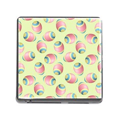 Colorful Easter Eggs Pattern Green Memory Card Reader (square 5 Slot) by TetiBright