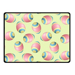 Colorful Easter Eggs Pattern Green One Side Fleece Blanket (small) by TetiBright