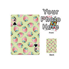 Colorful Easter Eggs Pattern Green Playing Cards 54 Designs (mini) by TetiBright