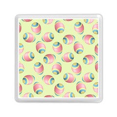 Colorful Easter Eggs Pattern Green Memory Card Reader (square) by TetiBright