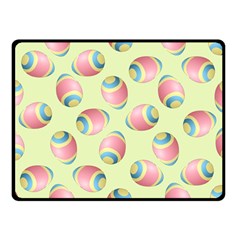 Colorful Easter Eggs Pattern Green Fleece Blanket (small) by TetiBright