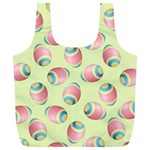 Colorful Easter Eggs Pattern Green Full Print Recycle Bag (XL) Back