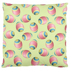 Colorful Easter Eggs Pattern Green Standard Flano Cushion Case (one Side) by TetiBright