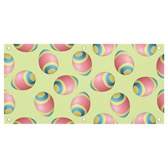 Colorful Easter Eggs Pattern Green Banner And Sign 4  X 2  by TetiBright