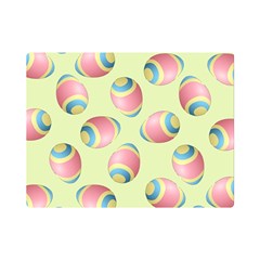 Colorful Easter Eggs Pattern Green One Side Premium Plush Fleece Blanket (mini) by TetiBright