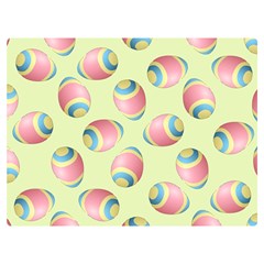 Colorful Easter Eggs Pattern Green One Side Premium Plush Fleece Blanket (extra Small) by TetiBright