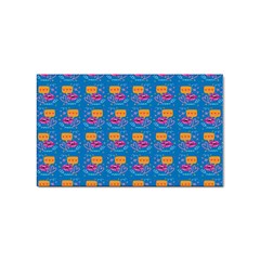 Speak Love Pattern On Blue Sticker Rectangular (10 Pack) by TetiBright