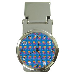 Speak Love Pattern On Blue Money Clip Watches by TetiBright