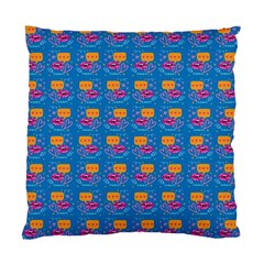 Speak Love Pattern On Blue Standard Cushion Case (two Sides) by TetiBright