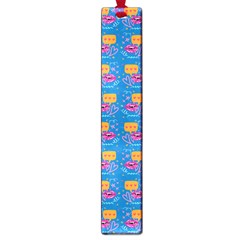 Speak Love Pattern On Blue Large Book Marks by TetiBright