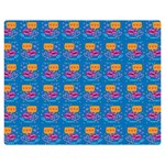 Speak Love Pattern On Blue Premium Plush Fleece Blanket (Medium) 60 x50  Blanket Front