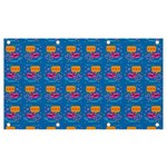 Speak Love Pattern On Blue Banner and Sign 7  x 4  Front