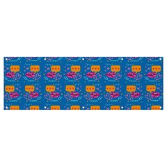 Speak Love Pattern On Blue Banner And Sign 12  X 4  by TetiBright