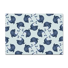 Blue Dolphins Pattern Sticker A4 (10 Pack) by TetiBright