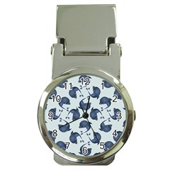 Blue Dolphins Pattern Money Clip Watches by TetiBright