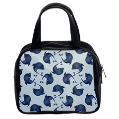 Blue Dolphins Pattern Classic Handbag (two Sides) by TetiBright