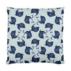 Blue Dolphins Pattern Standard Cushion Case (one Side) by TetiBright