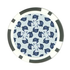 Blue Dolphins Pattern Poker Chip Card Guard (10 Pack) by TetiBright