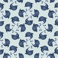 Blue Dolphins Pattern Play Mat (square)