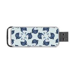 Blue Dolphins Pattern Portable Usb Flash (one Side) by TetiBright