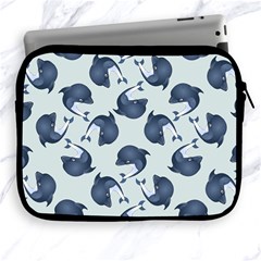 Blue Dolphins Pattern Apple Ipad 2/3/4 Zipper Cases by TetiBright