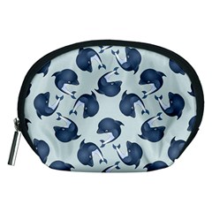 Blue Dolphins Pattern Accessory Pouch (medium) by TetiBright