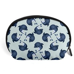 Blue Dolphins Pattern Accessory Pouch (large) by TetiBright