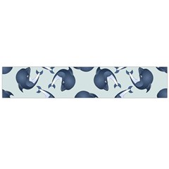 Blue Dolphins Pattern Large Premium Plush Fleece Scarf  by TetiBright