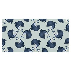 Blue Dolphins Pattern Banner And Sign 6  X 3 