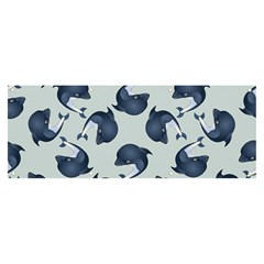 Blue Dolphins Pattern Banner And Sign 8  X 3  by TetiBright