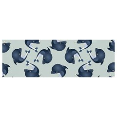 Blue Dolphins Pattern Banner And Sign 9  X 3 