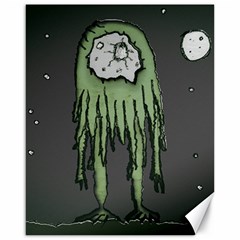 Alien At Lunar Landscape Drawing Scene Canvas 16  X 20  by dflcprintsclothing