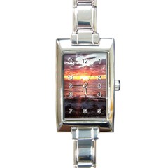 Tropical Sunset Rectangle Italian Charm Watch by StarvingArtisan