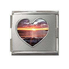 Tropical Sunset Mega Link Heart Italian Charm (18mm) by StarvingArtisan