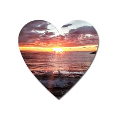 Tropical Sunset Heart Magnet by StarvingArtisan