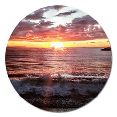 Tropical Sunset Magnet 5  (round) by StarvingArtisan