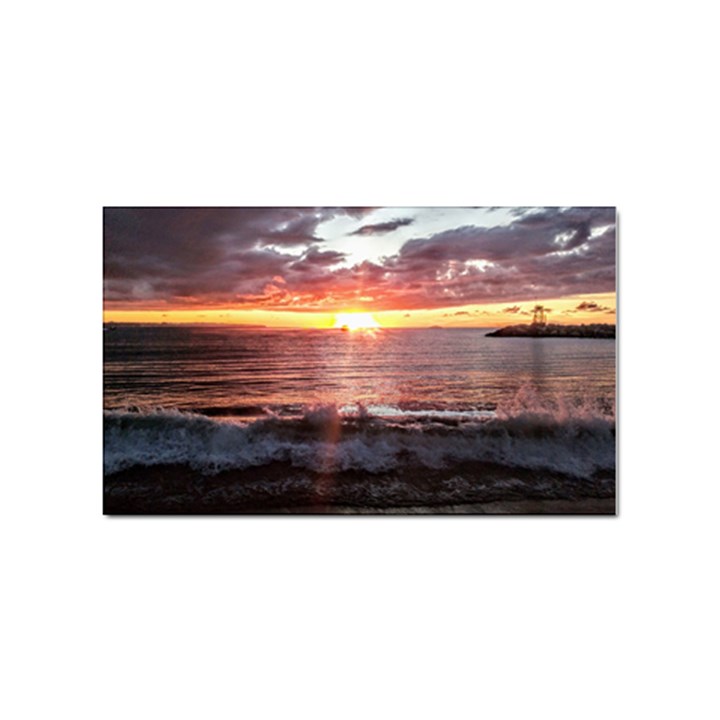 Tropical Sunset Sticker Rectangular (100 pack)