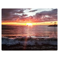 Tropical Sunset One Side Premium Plush Fleece Blanket (extra Small)