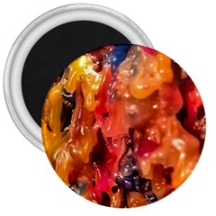 Multicolored Melted Wax Texture 3  Magnets by dflcprintsclothing